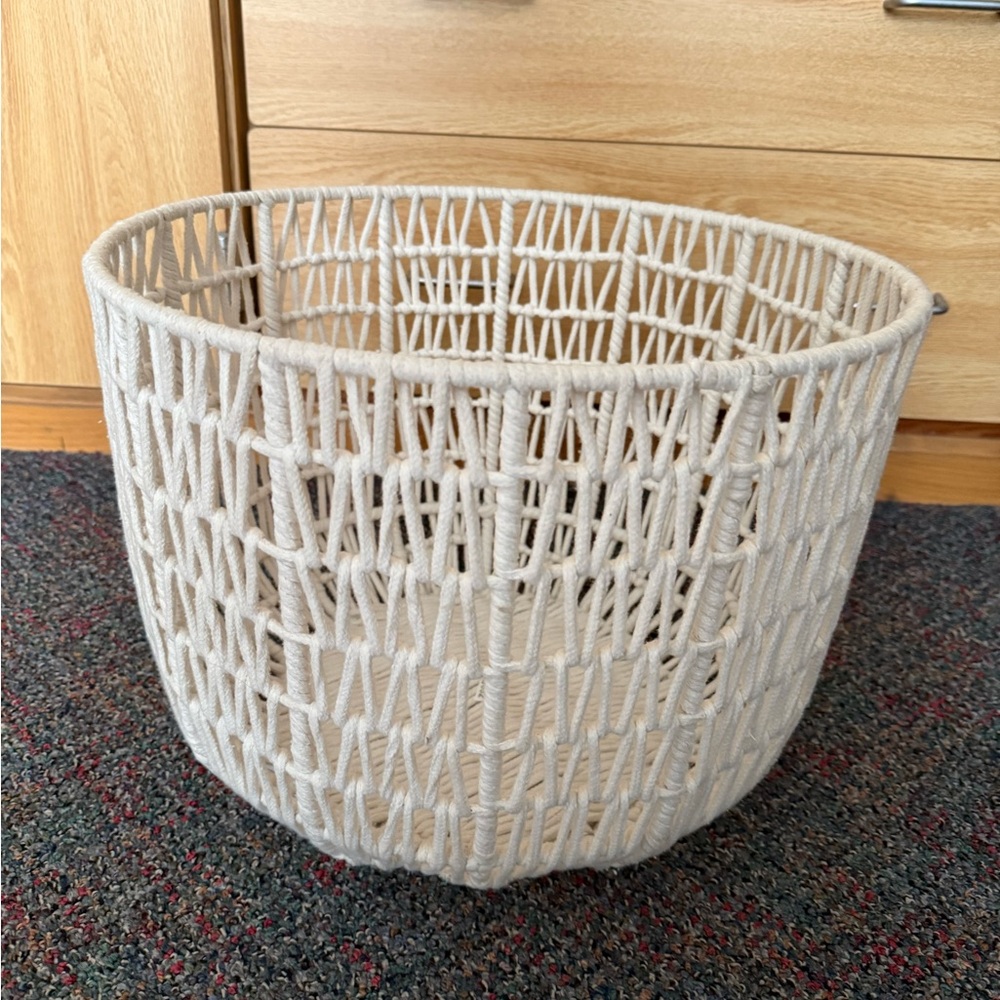 Woven Cream Basket